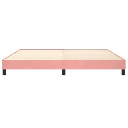 Struttura Letto a Rete a Molle Rosa 200x200 cm in Velluto | homemem39