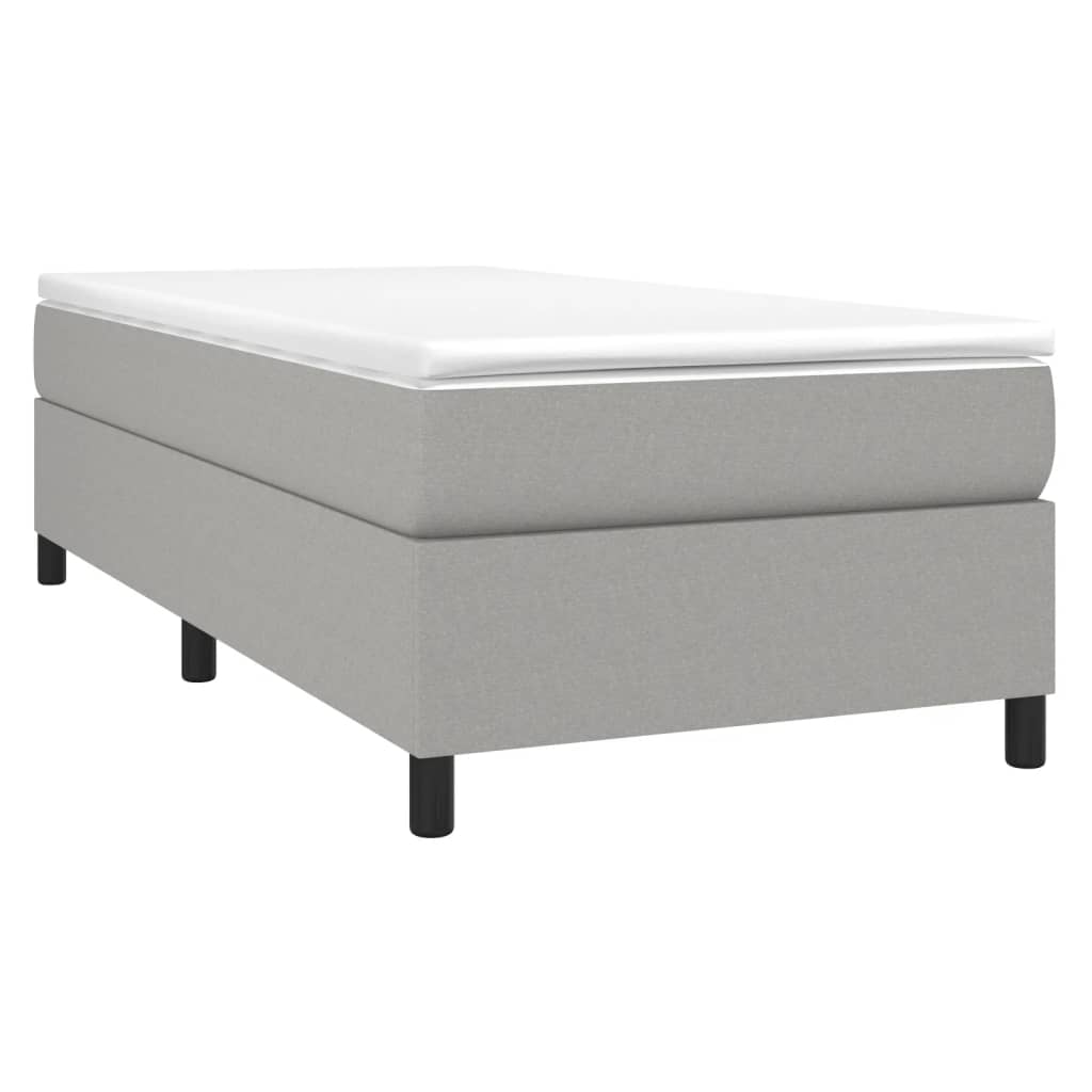 Struttura Letto a Rete a Molle Grigio Chiaro 90x190 cm Tessuto | homemem39