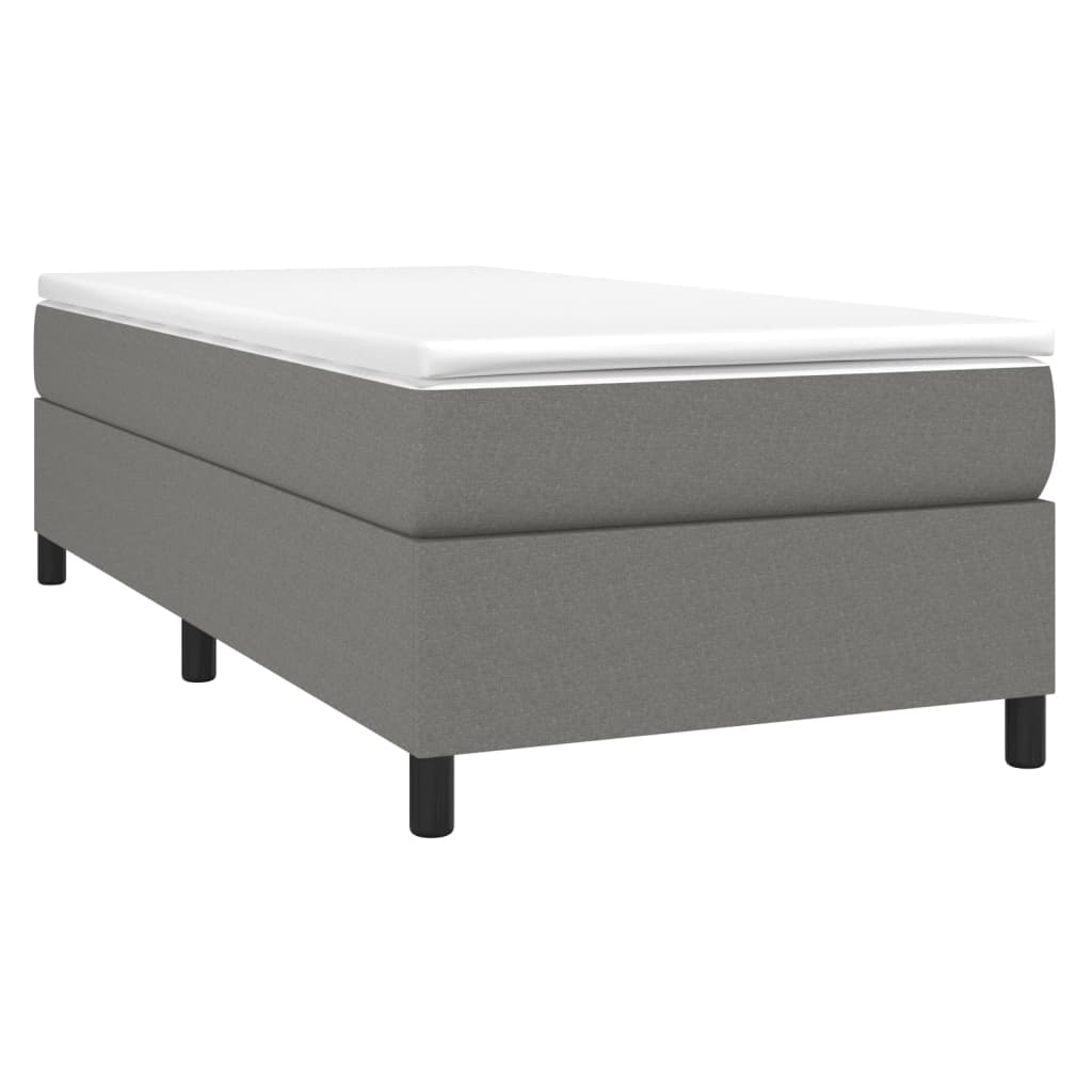 Struttura Letto a Rete a Molle Grigio Scuro 90x190 cm Tessuto | homemem39