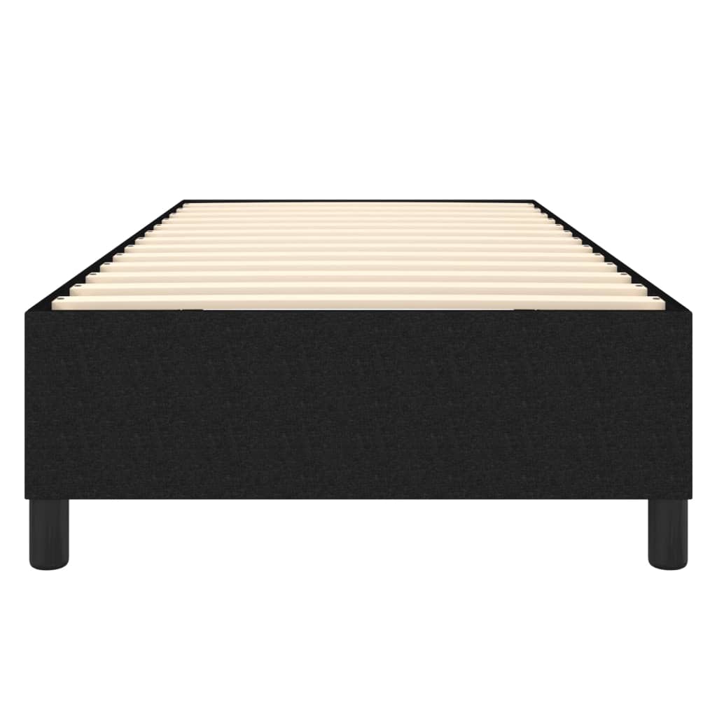 Struttura Letto a Rete a Molle Nero 90x190 cm in Tessuto