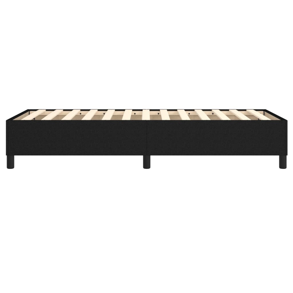 Struttura Letto a Rete a Molle Nero 90x190 cm in Tessuto