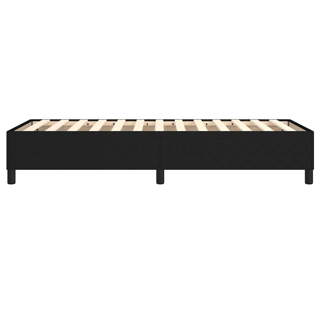 Struttura Letto a Rete a Molle Nero 90x190 cm in Tessuto