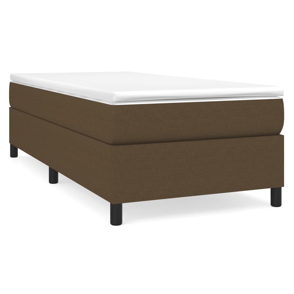 Struttura Letto a Rete a Molle Marrone Scuro 90x190 cm Tessuto | homemem39