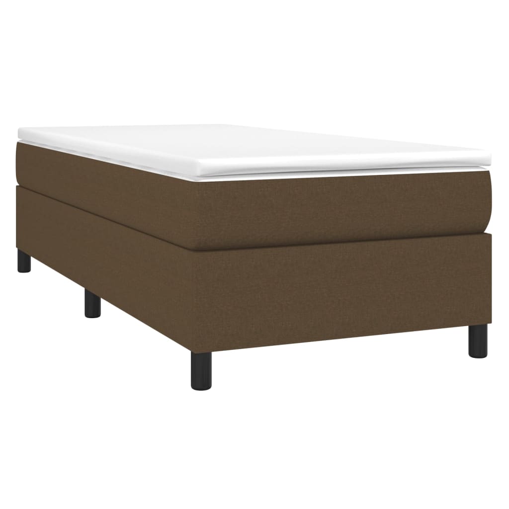 Struttura Letto a Rete a Molle Marrone Scuro 90x190 cm Tessuto | homemem39