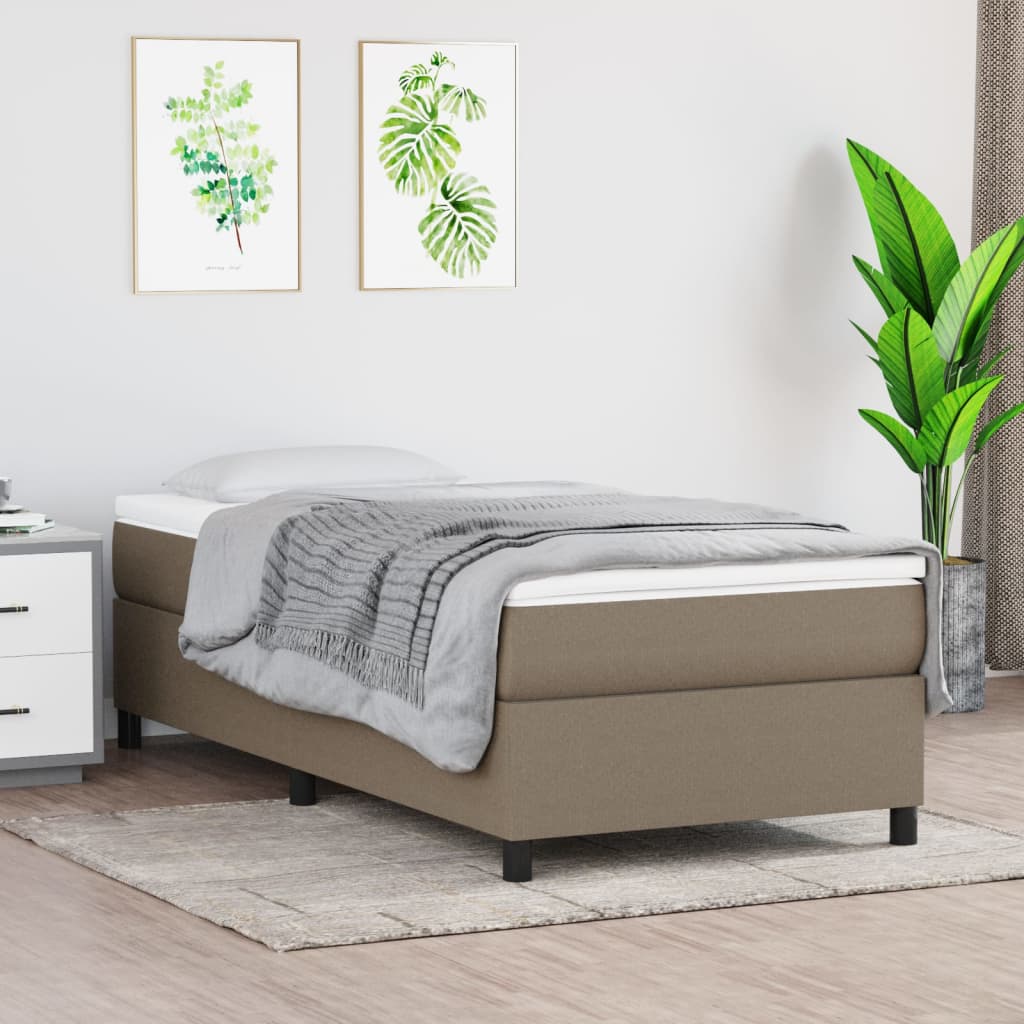 Struttura Letto a Rete a Molle Tortora 90x190 cm Tessuto | homemem39