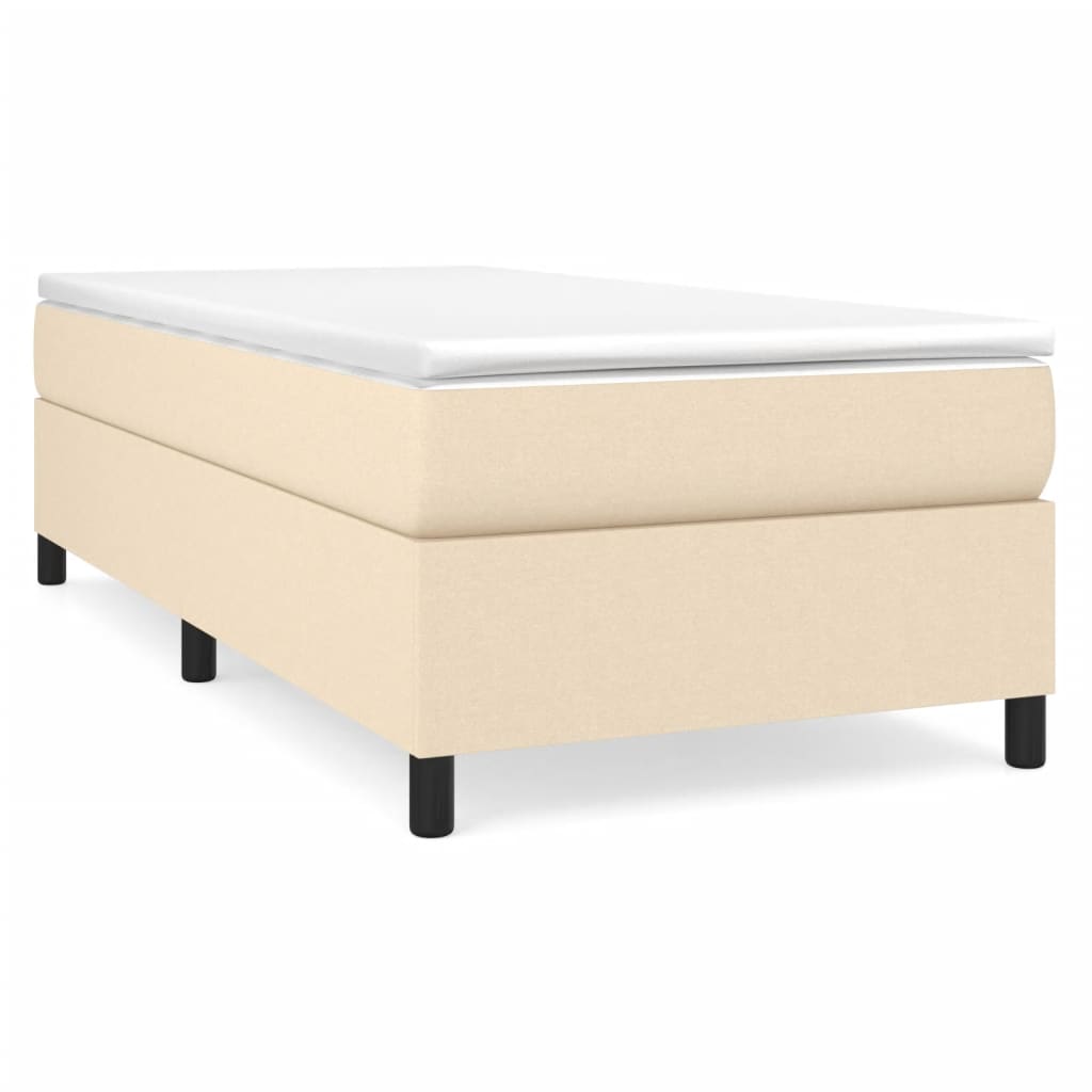 Struttura Letto a Rete a Molle Crema 90x190 cm in Tessuto | homemem39