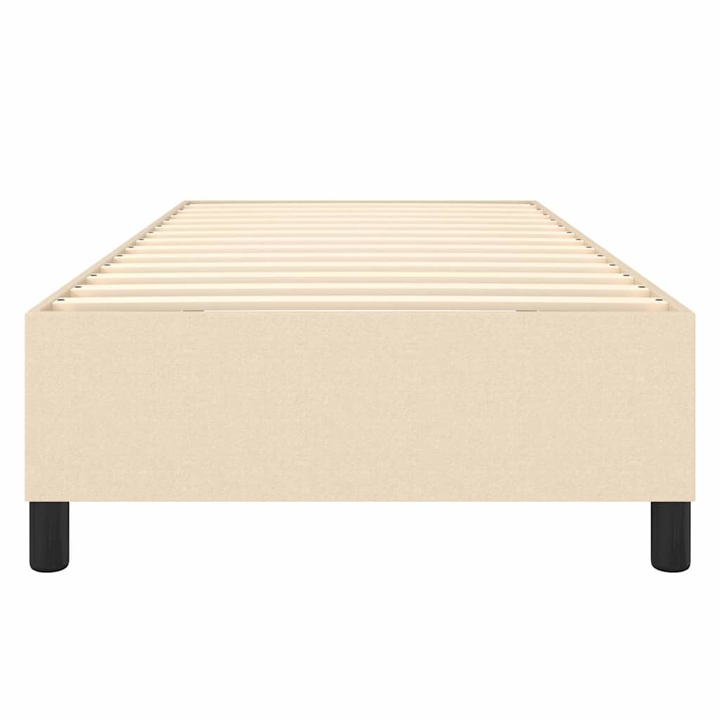 Struttura Letto a Rete a Molle Crema 90x190 cm in Tessuto