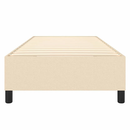 Struttura Letto a Rete a Molle Crema 90x190 cm in Tessuto