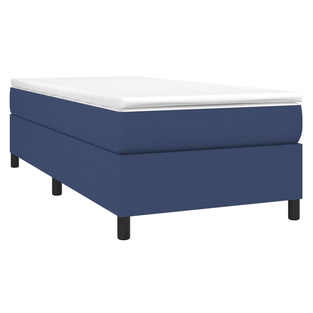 Struttura Letto a Rete a Molle Blu 90x190 cm in Tessuto | homemem39