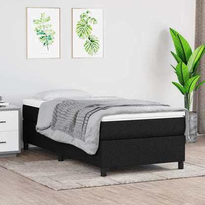 Struttura Letto a Rete a Molle Nero 90x200 cm in Tessuto | homemem39