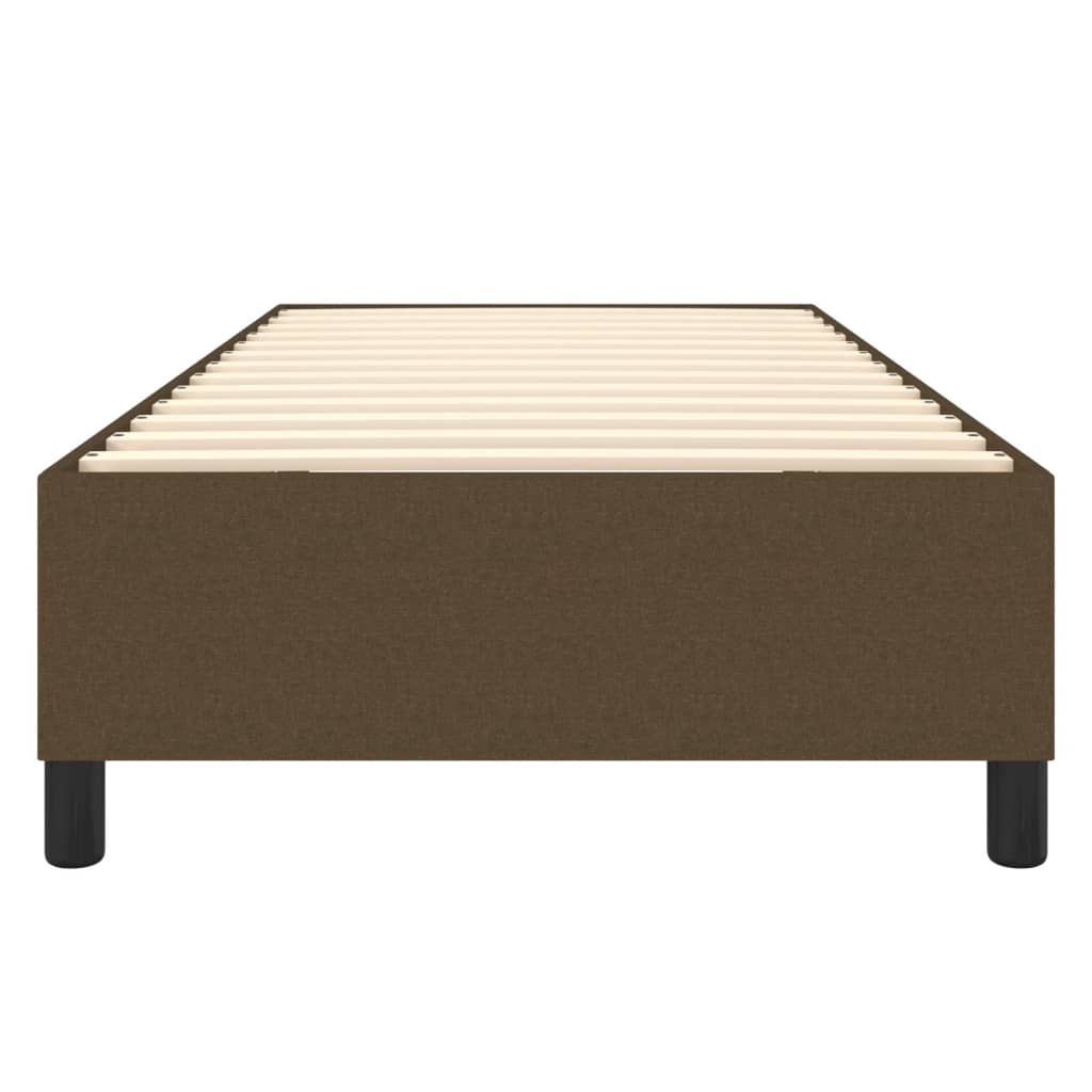 Struttura Letto a Rete a Molle Marrone Scuro 90x200 cm Tessuto | homemem39