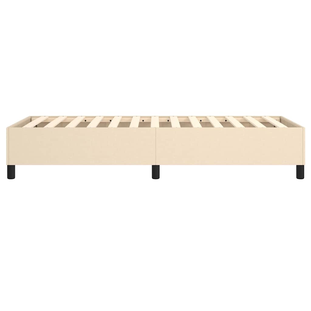 Struttura Letto a Rete a Molle Crema 90x200 cm in Tessuto