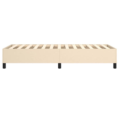 Struttura Letto a Rete a Molle Crema 90x200 cm in Tessuto