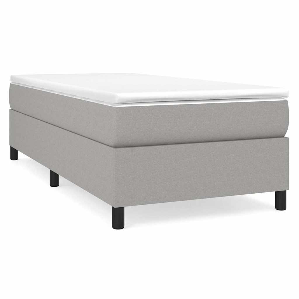 Struttura Letto a Rete a Molle Grigio Chiaro 100x200 cm Tessuto