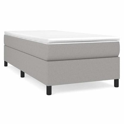 Struttura Letto a Rete a Molle Grigio Chiaro 100x200 cm Tessuto