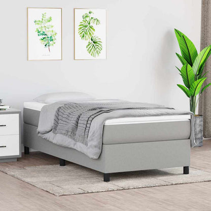 Struttura Letto a Rete a Molle Grigio Chiaro 100x200 cm Tessuto