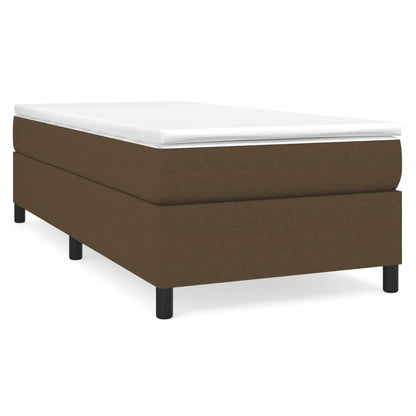 Struttura Letto a Rete a Molle Marrone Scuro 100x200 cm Tessuto | homemem39