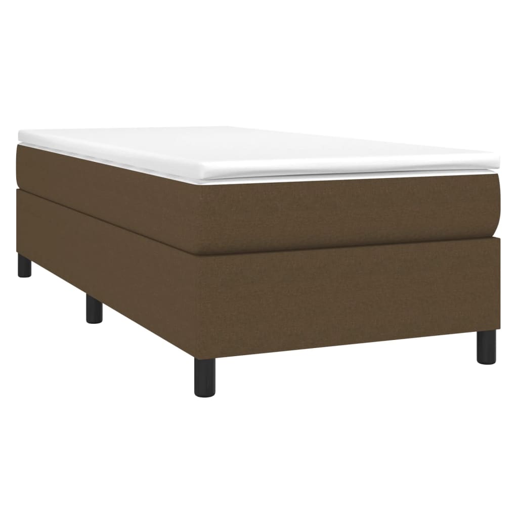 Struttura Letto a Rete a Molle Marrone Scuro 100x200 cm Tessuto | homemem39