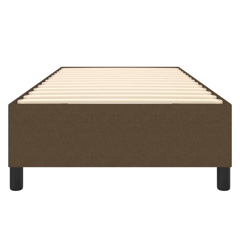 Struttura Letto a Rete a Molle Marrone Scuro 100x200 cm Tessuto | homemem39