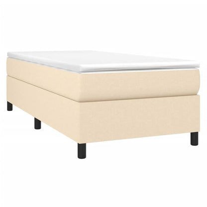 Struttura Letto a Rete a Molle Crema 100x200 cm in Tessuto | homemem39