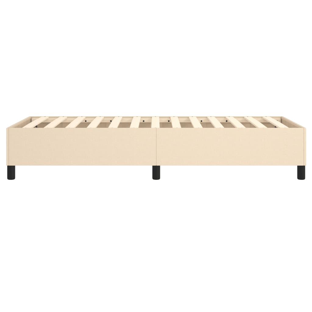 Struttura Letto a Rete a Molle Crema 100x200 cm in Tessuto