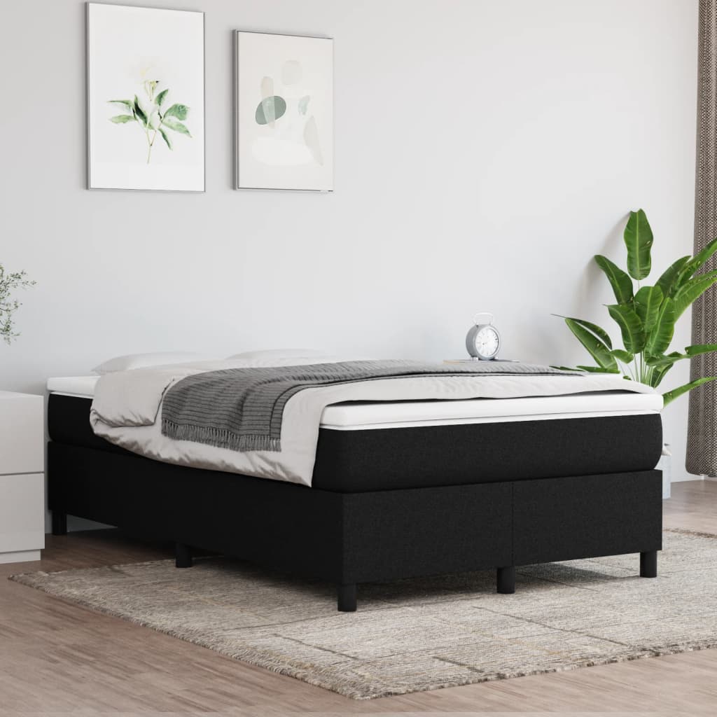 Struttura Letto a Rete a Molle Nero 120x200 cm Tessuto | homemem39