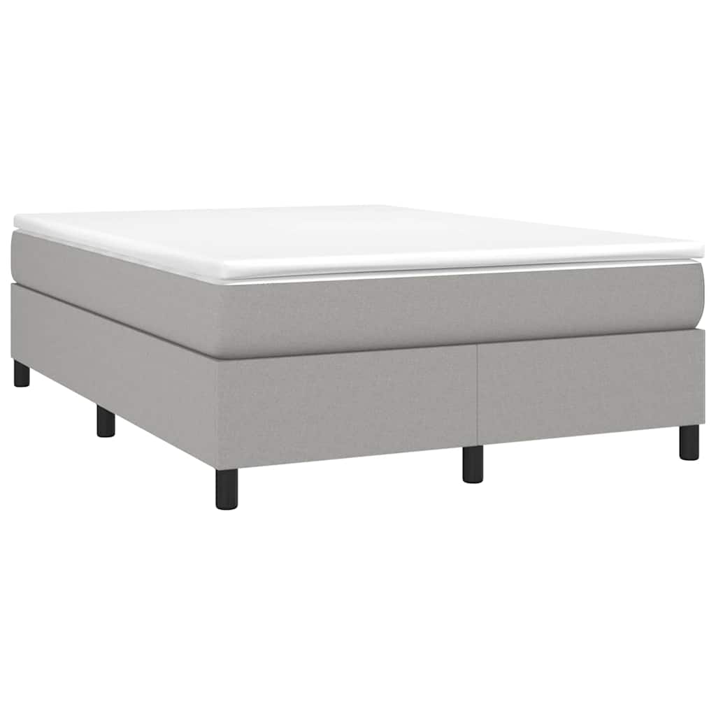 Struttura Letto a Rete a Molle Grigio Chiaro 140x190 cm Tessuto