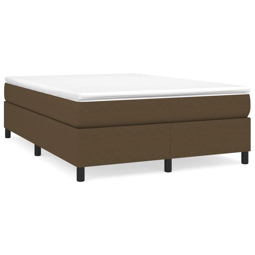 Struttura Letto a Rete a Molle Marrone Scuro 140x190 cm Tessuto | homemem39