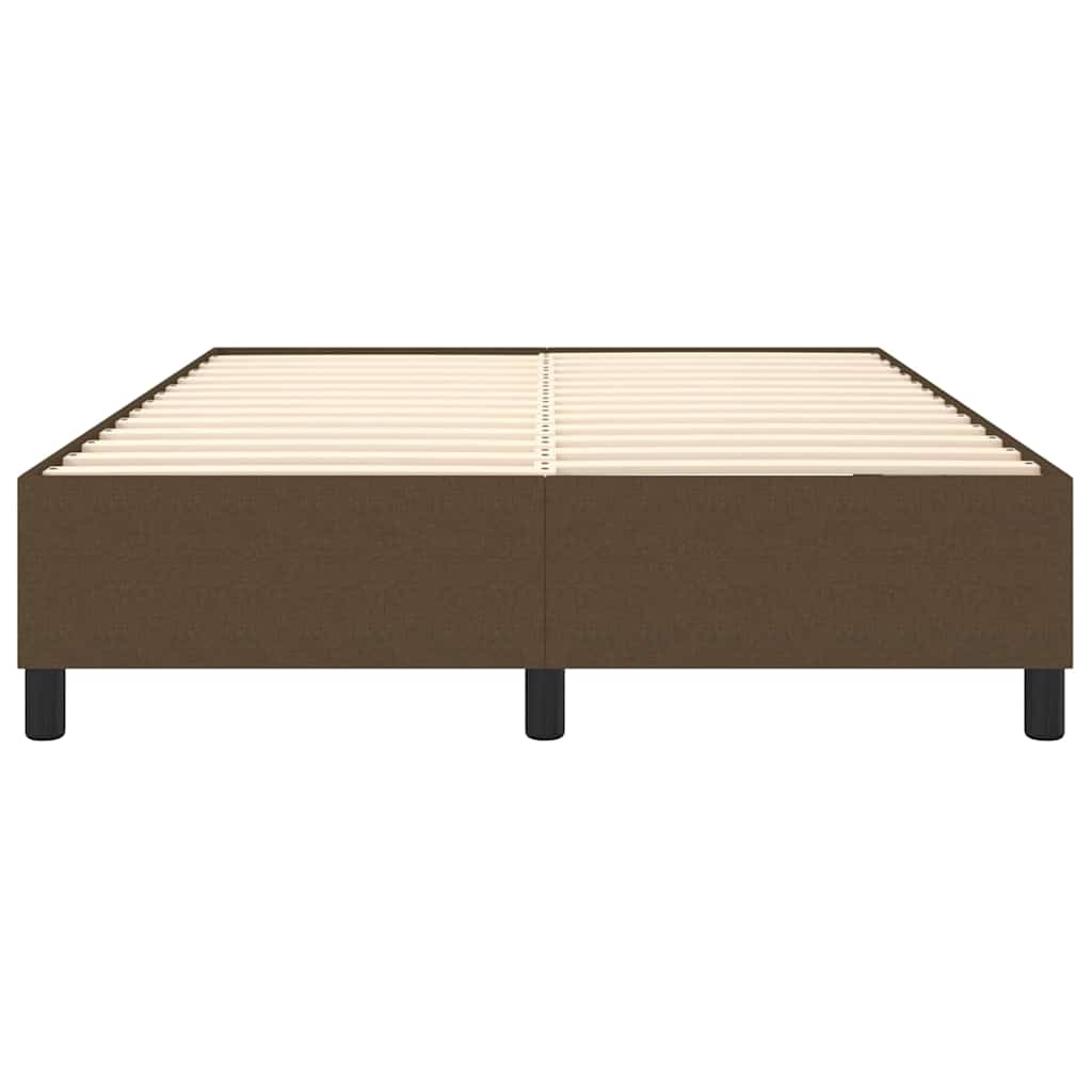 Struttura Letto a Rete a Molle Marrone Scuro 140x190 cm Tessuto