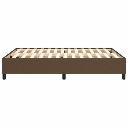 Struttura Letto a Rete a Molle Marrone Scuro 140x190 cm Tessuto