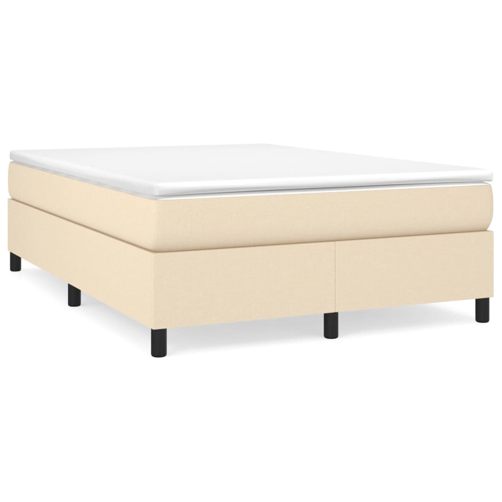 Struttura Letto a Rete a Molle Crema 140x190 cm in Tessuto | homemem39