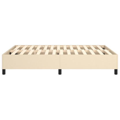 Struttura Letto a Rete a Molle Crema 140x190 cm in Tessuto | homemem39