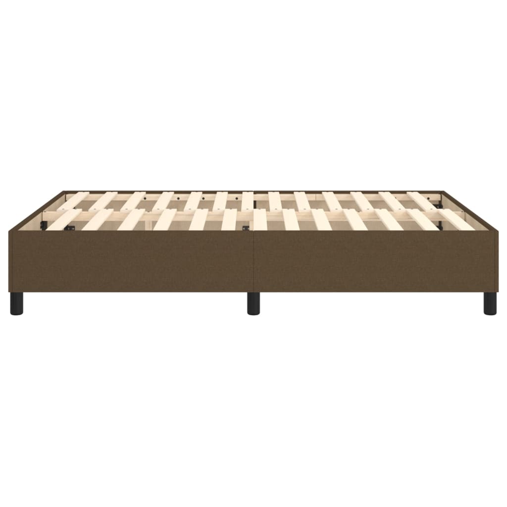 Struttura Letto a Rete a Molle Marrone Scuro 140x200 cm Tessuto | homemem39