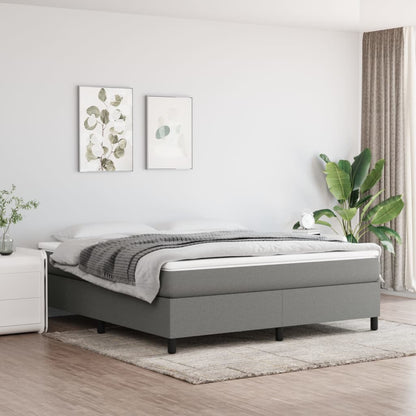 Struttura Letto a Rete a Molle Grigio Scuro 160x200 cm Tessuto | homemem39