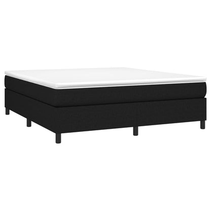 Struttura Letto a Rete a Molle Nero 160x200 cm in Tessuto | homemem39
