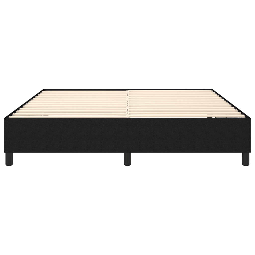 Struttura Letto a Rete a Molle Nero 160x200 cm in Tessuto | homemem39