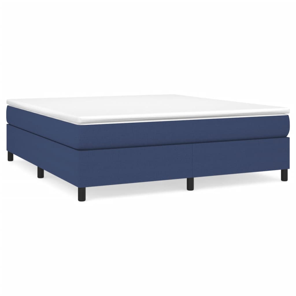 Struttura Letto a Rete a Molle Blu 160x200 cm in Tessuto | homemem39