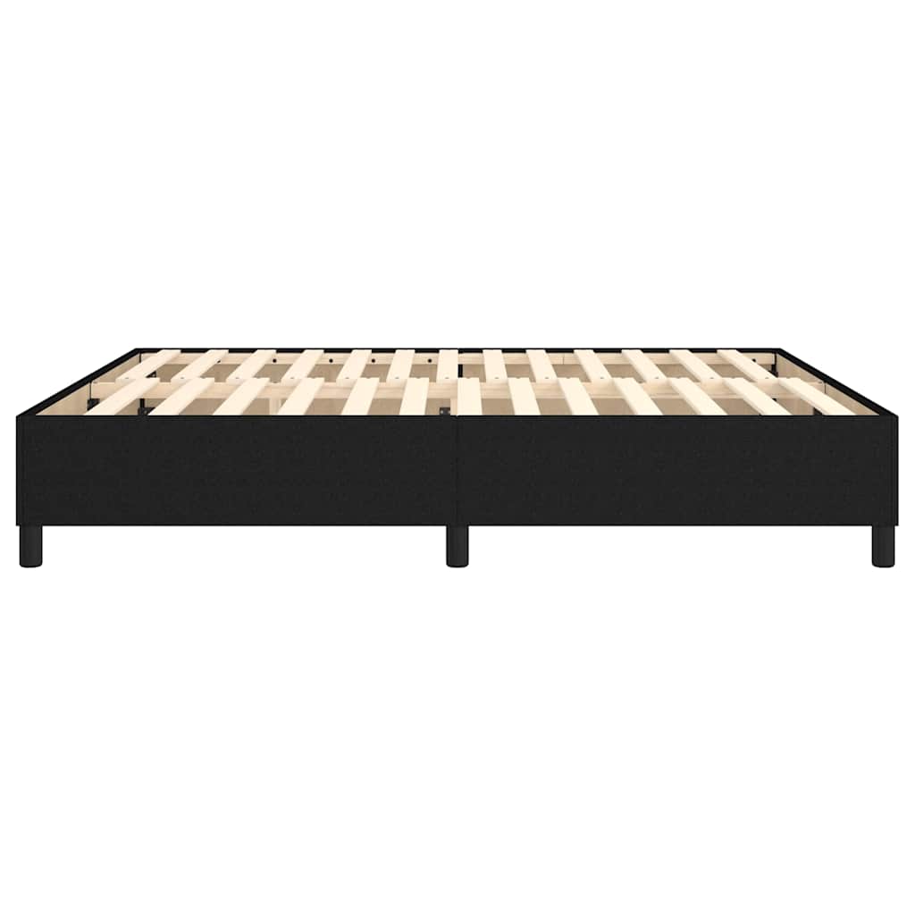 Struttura Letto a Rete a Molle Nero 180x200 cm in Tessuto