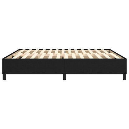 Struttura Letto a Rete a Molle Nero 180x200 cm in Tessuto