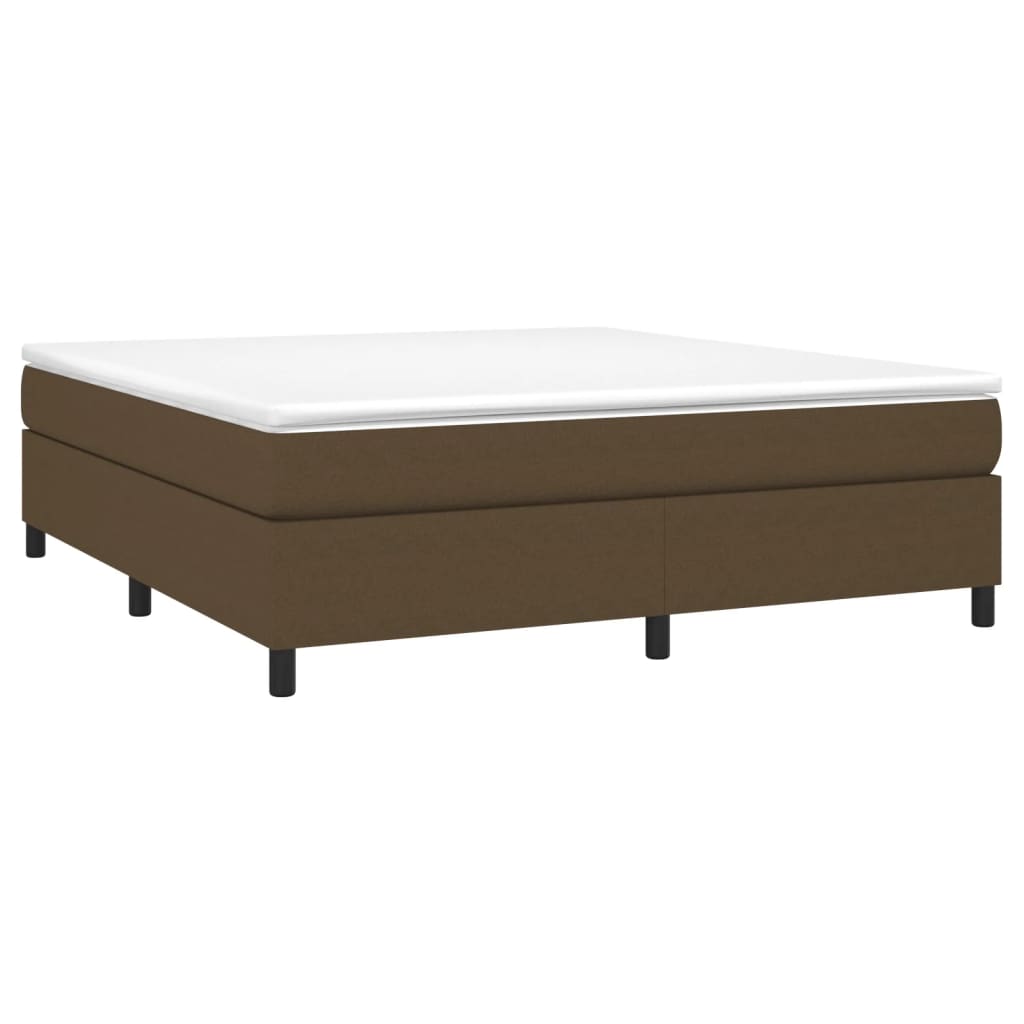 Struttura Letto a Rete a Molle Marrone Scuro 180x200 cm Tessuto