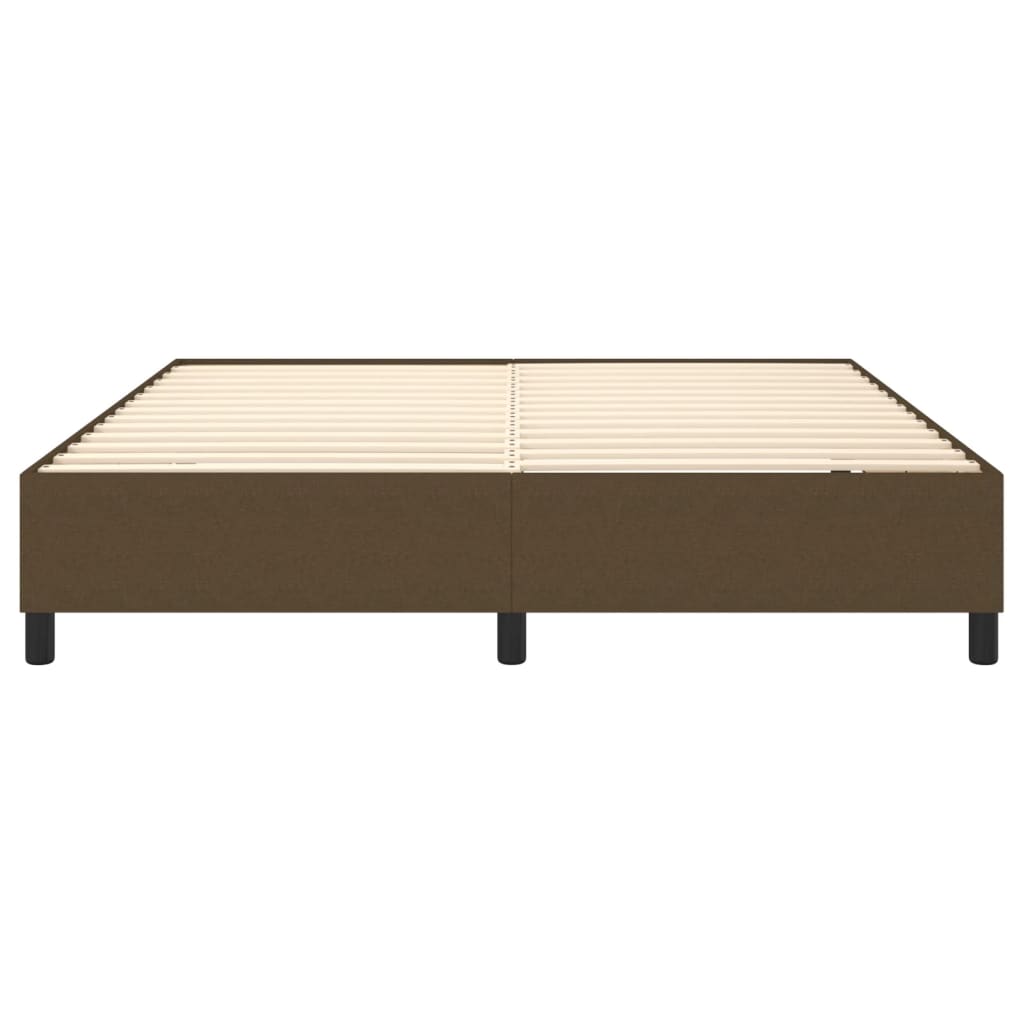 Struttura Letto a Rete a Molle Marrone Scuro 180x200 cm Tessuto