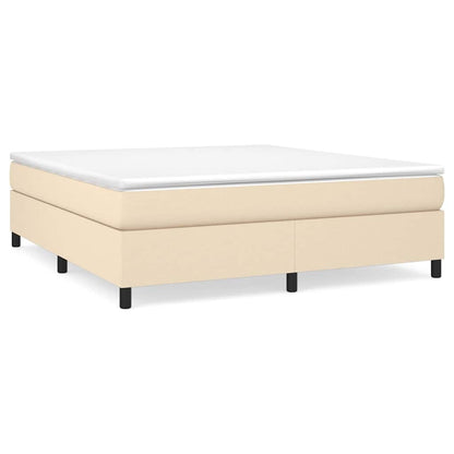 Struttura Letto a Rete a Molle Crema 180x200 cm in Tessuto