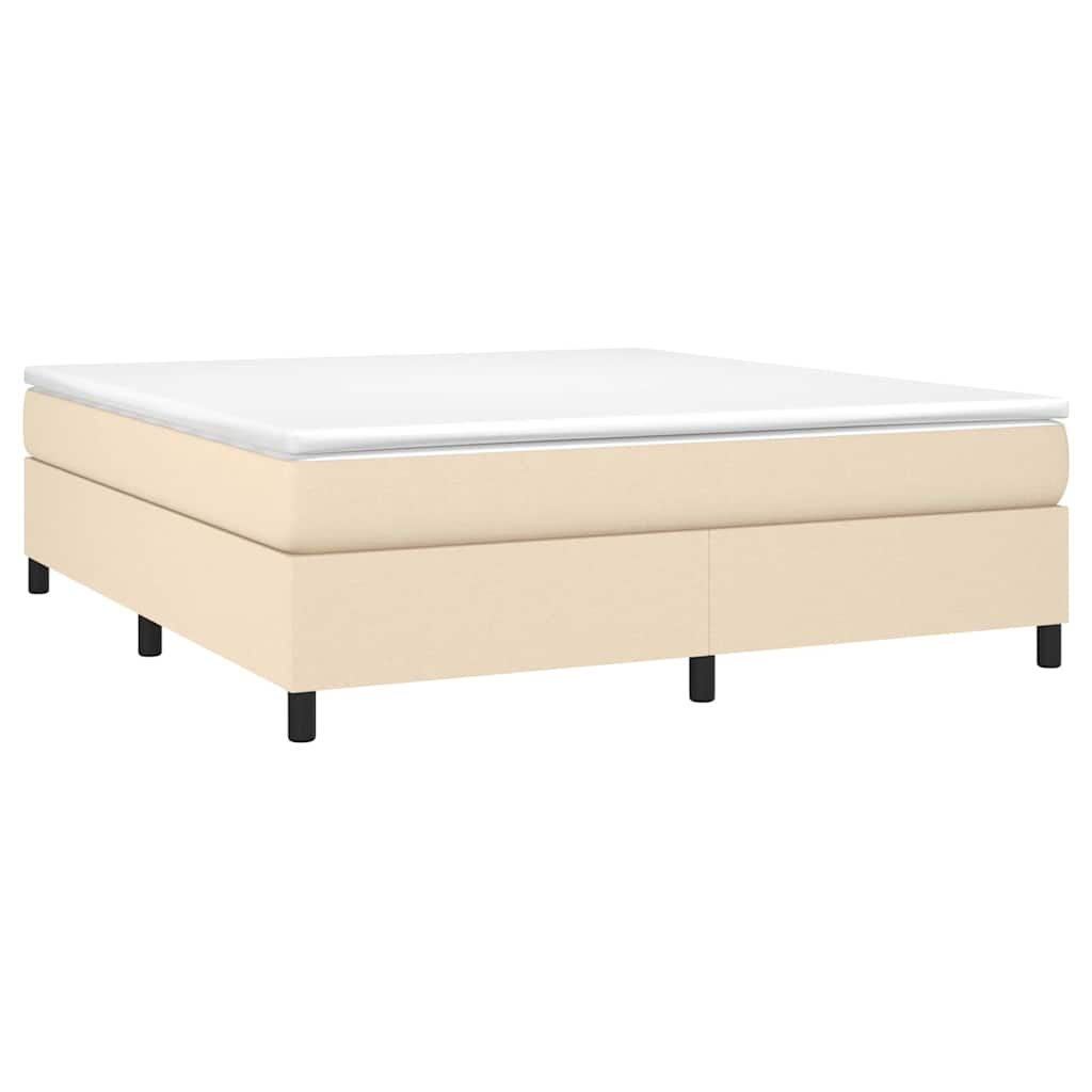 Struttura Letto a Rete a Molle Crema 180x200 cm in Tessuto