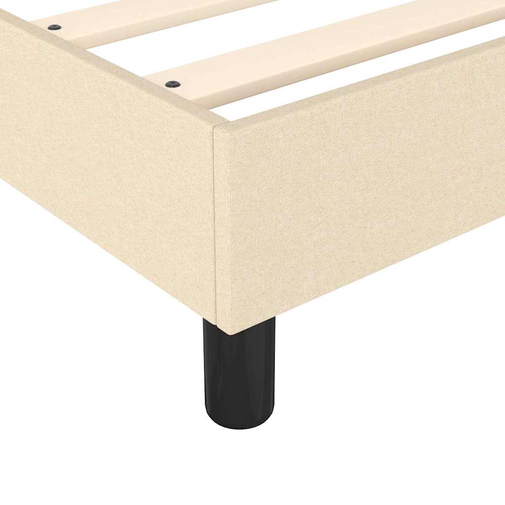 Struttura Letto a Rete a Molle Crema 180x200 cm in Tessuto