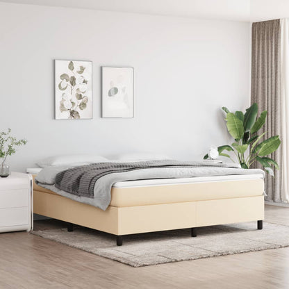 Struttura Letto a Rete a Molle Crema 180x200 cm in Tessuto | homemem39