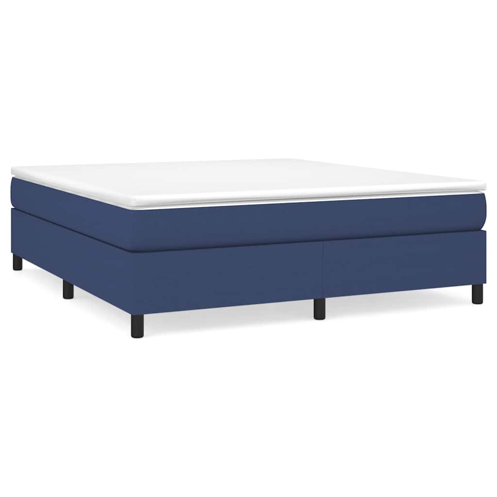 Struttura Letto a Rete a Molle Blu 180x200 cm in Tessuto
