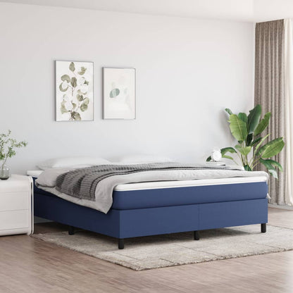 Struttura Letto a Rete a Molle Blu 180x200 cm in Tessuto | homemem39