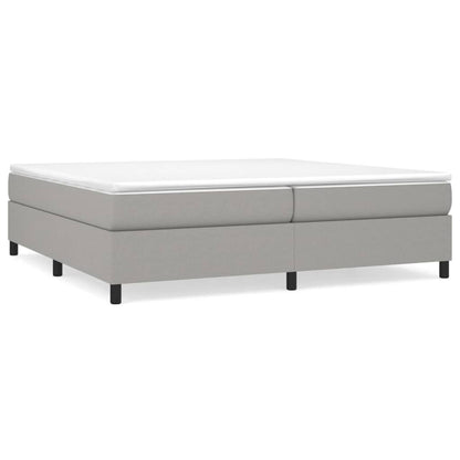 Struttura Letto a Rete a Molle Grigio Chiaro 200x200 cm Tessuto | homemem39