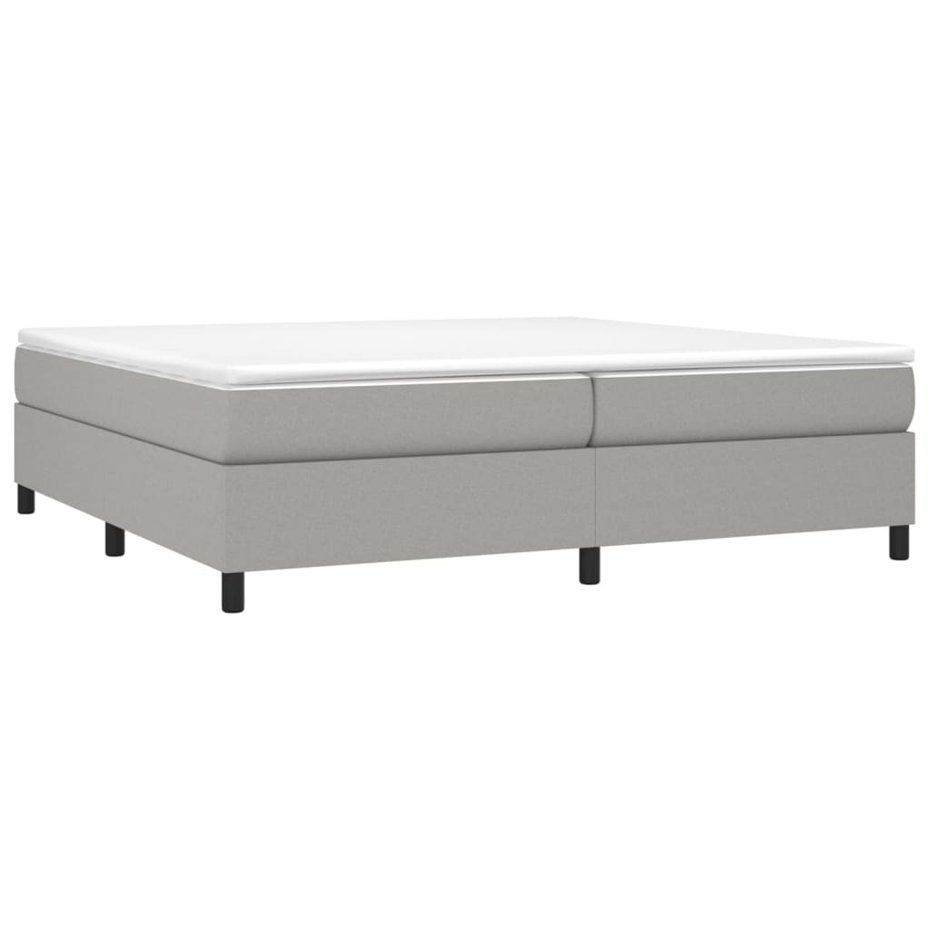 Struttura Letto a Rete a Molle Grigio Chiaro 200x200 cm Tessuto | homemem39