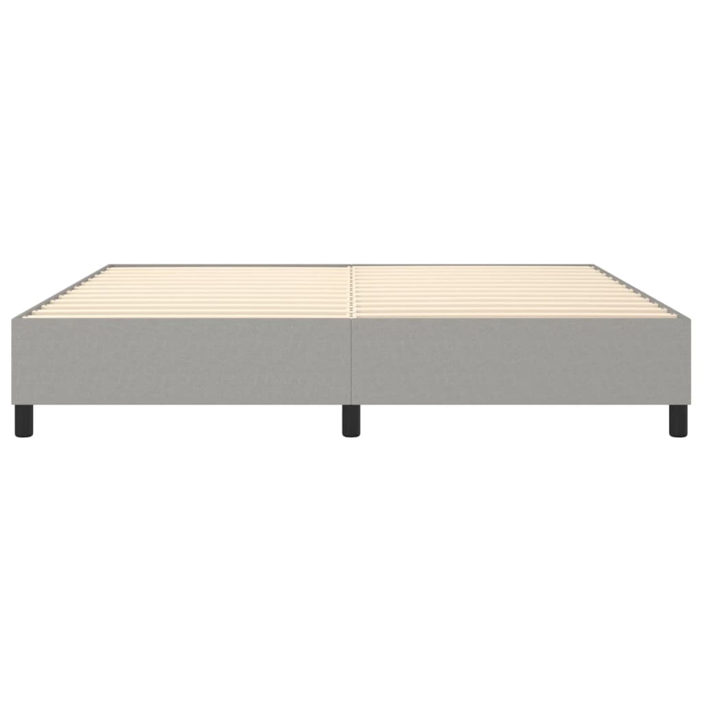 Struttura Letto a Rete a Molle Grigio Chiaro 200x200 cm Tessuto | homemem39